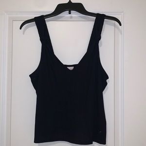 H&M Knotted Strap Navy Tank Top